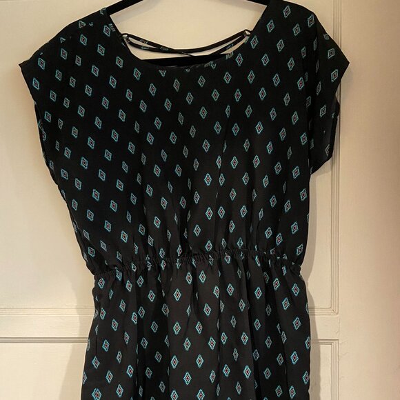 Bohemian Mini - Midi Southwest Pattern Dress  - Size L - Picture 1 of 6